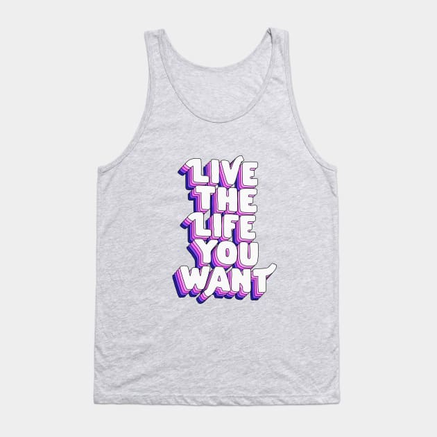 This Life is Mine by The Motivated Type in Red, Blue and Yellow Tank Top by MotivatedType